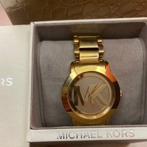 MK gold plated watch